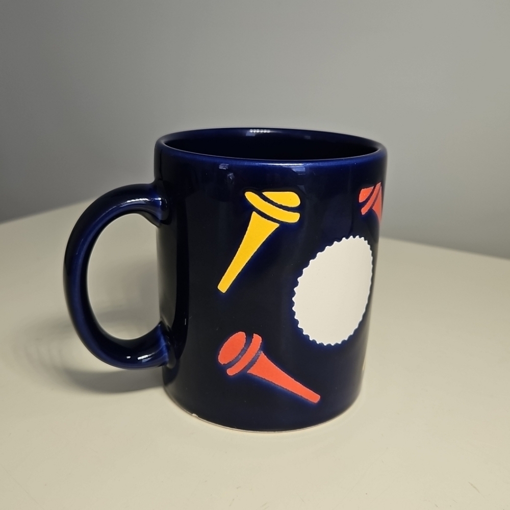 Vtg Waechtersbach Spain Golf Tee Ball Coffee Mug Navy Blue **Small flaw** - Picture 4 of 8